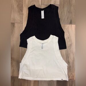 NWOT 2 JoyLab Cropped Muscle-T. Tank Tops- never worn-🤍white =Med. 🖤black= small